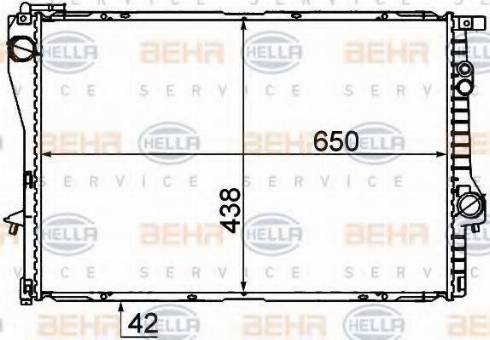 HELLA 8MK 376 712-234 - Radiatore, Raffreddamento motore www.autoricambi360.it