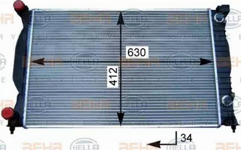 HELLA 8MK 376 717-234 - Radiatore, Raffreddamento motore www.autoricambi360.it