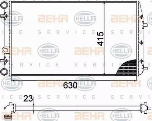 HELLA 8MK 376 717-704 - Radiatore, Raffreddamento motore www.autoricambi360.it