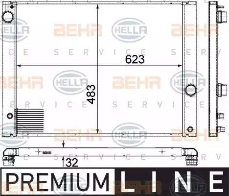 HELLA 8MK 376 780-661 - Radiatore, Raffreddamento motore www.autoricambi360.it