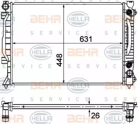 HELLA 8MK 376 781-031 - Radiatore, Raffreddamento motore www.autoricambi360.it