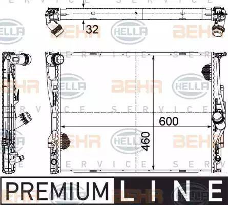HELLA 8MK 376 782-071 - Radiatore, Raffreddamento motore www.autoricambi360.it