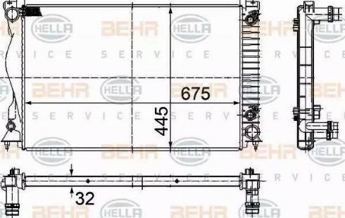 HELLA 8MK 376 732-501 - Radiatore, Raffreddamento motore www.autoricambi360.it