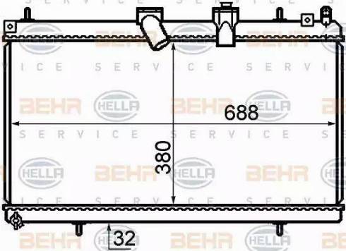 HELLA 8MK 376 732-761 - Radiatore, Raffreddamento motore www.autoricambi360.it