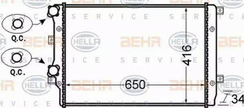 HELLA 8MK 376 726-704 - Radiatore, Raffreddamento motore www.autoricambi360.it