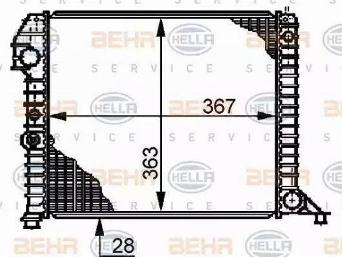 HELLA 8MK 376 720-471 - Radiatore, Raffreddamento motore www.autoricambi360.it