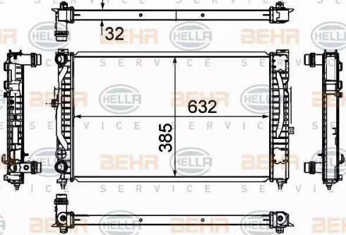 HELLA 8MK 376 720-591 - Radiatore, Raffreddamento motore www.autoricambi360.it