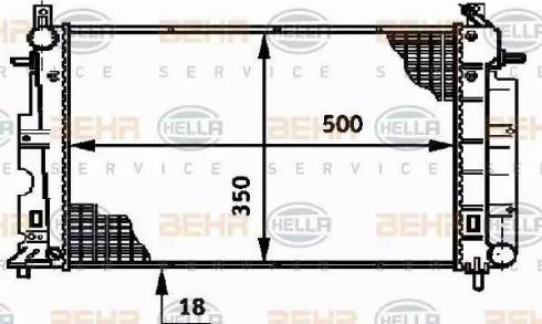 HELLA 8MK 376 720-541 - Radiatore, Raffreddamento motore www.autoricambi360.it