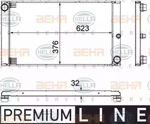 HELLA 8MK 376 727-661 - Radiatore, Raffreddamento motore www.autoricambi360.it