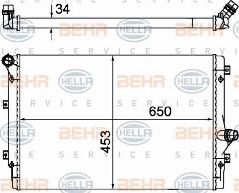 HELLA 8MK 376 774-045 - Radiatore, Raffreddamento motore www.autoricambi360.it