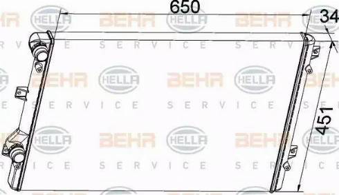 HELLA 8MK 376 774-034 - Radiatore, Raffreddamento motore www.autoricambi360.it