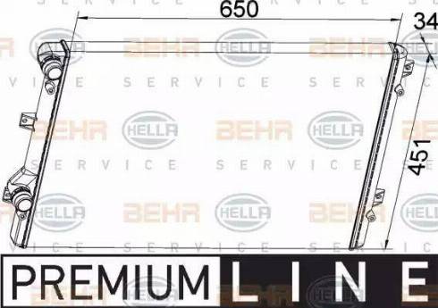 HELLA 8MK 376 774-031 - Radiatore, Raffreddamento motore www.autoricambi360.it