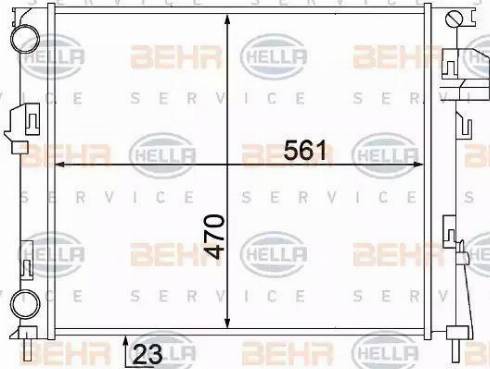 HELLA 8MK 376 771-761 - Radiatore, Raffreddamento motore www.autoricambi360.it