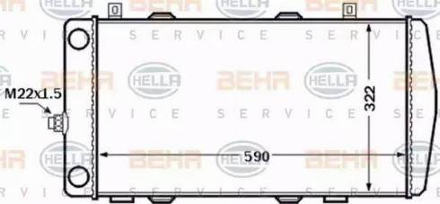 HELLA 8MK 376 772-511 - Radiatore, Raffreddamento motore www.autoricambi360.it