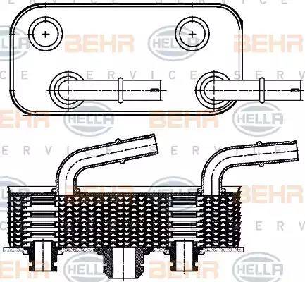 HELLA 8MO 376 790-791 - Radiatore olio, Cambio automatico www.autoricambi360.it