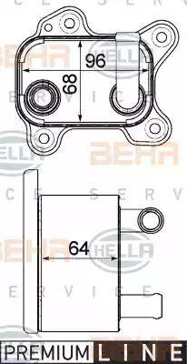 HELLA 8MO 376 792-791 - Radiatore olio, Cambio automatico www.autoricambi360.it