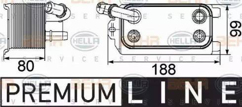 HELLA 8MO 376 747-161 - Radiatore olio, Cambio automatico www.autoricambi360.it