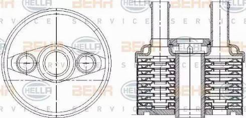HELLA 8MO 376 787-691 - Radiatore olio, Cambio automatico www.autoricambi360.it
