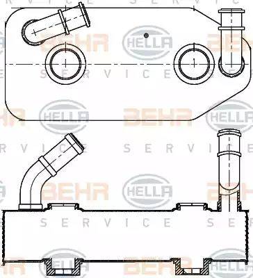 HELLA 8MO 376 787-681 - Radiatore olio, Cambio automatico www.autoricambi360.it