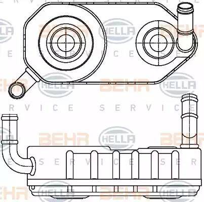 HELLA 8MO 376 787-671 - Radiatore olio, Cambio automatico www.autoricambi360.it