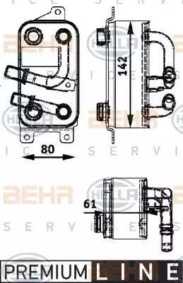 HELLA 8MO 376 726-191 - Radiatore olio, Cambio automatico www.autoricambi360.it