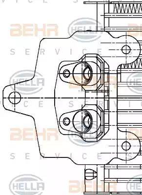 HELLA 8MO 376 726-291 - Radiatore olio, Cambio automatico www.autoricambi360.it