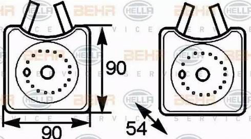 HELLA 8MO 376 778-031 - Radiatore olio, Olio motore www.autoricambi360.it