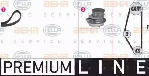 HELLA 8MP 376 801-851 - Pompa acqua + Kit cinghie dentate www.autoricambi360.it