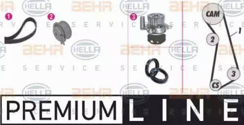 HELLA 8MP 376 803-801 - Pompa acqua + Kit cinghie dentate www.autoricambi360.it