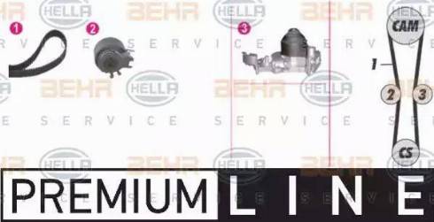 HELLA 8MP 376 802-851 - Pompa acqua + Kit cinghie dentate www.autoricambi360.it