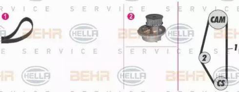 HELLA 8MP 376 814-891 - Pompa acqua + Kit cinghie dentate www.autoricambi360.it