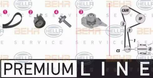 HELLA 8MP 376 814-831 - Pompa acqua + Kit cinghie dentate www.autoricambi360.it