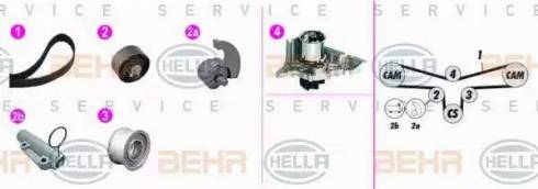 HELLA 8MP 376 816-841 - Pompa acqua + Kit cinghie dentate www.autoricambi360.it