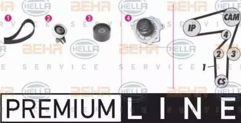 HELLA 8MP 376 812-811 - Pompa acqua + Kit cinghie dentate www.autoricambi360.it