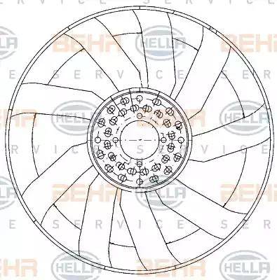 HELLA 8MV 376 906-591 - Girante, Raffreddamento motore www.autoricambi360.it