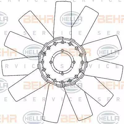 HELLA 8MV 376 906-581 - Girante, Raffreddamento motore www.autoricambi360.it