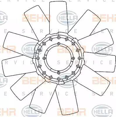 HELLA 8MV 376 906-641 - Girante, Raffreddamento motore www.autoricambi360.it