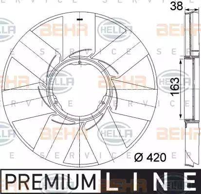 HELLA 8MV 376 757-471 - Girante, Raffreddamento motore www.autoricambi360.it