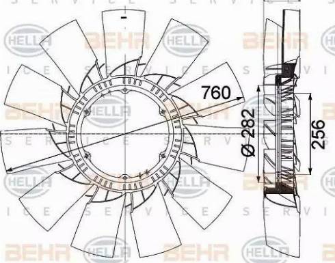 HELLA 8MV 376 757-501 - Girante, Raffreddamento motore www.autoricambi360.it
