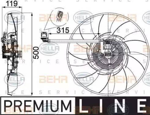 HELLA 8MV 376 757-521 - Ventola, Raffreddamento motore www.autoricambi360.it