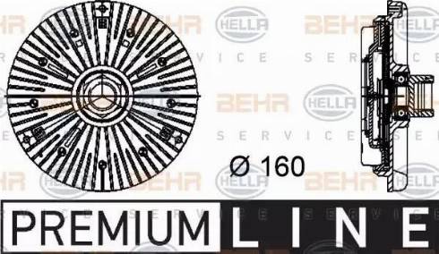 HELLA 8MV 376 734-441 - Giunto di collegamento, Ventilatore radiatore www.autoricambi360.it