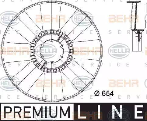 HELLA 8MV 376 733-101 - Girante, Raffreddamento motore www.autoricambi360.it