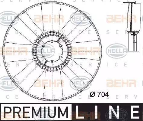 HELLA 8MV 376 733-131 - Girante, Raffreddamento motore www.autoricambi360.it