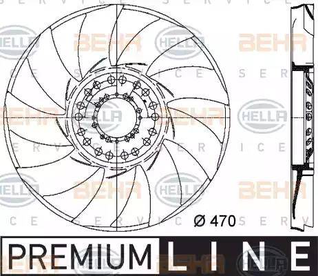HELLA 8MV 376 733-241 - Girante, Raffreddamento motore www.autoricambi360.it