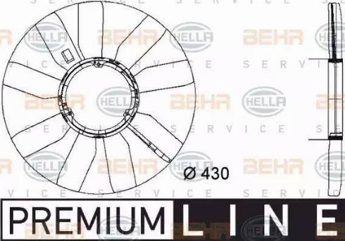 HELLA 8MV 376 733-281 - Girante, Raffreddamento motore www.autoricambi360.it