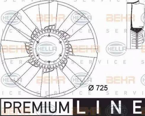 HELLA 8MV 376 733-221 - Girante, Raffreddamento motore www.autoricambi360.it