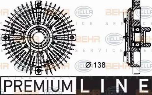 HELLA 8MV 376 732-021 - Giunto di collegamento, Ventilatore radiatore www.autoricambi360.it