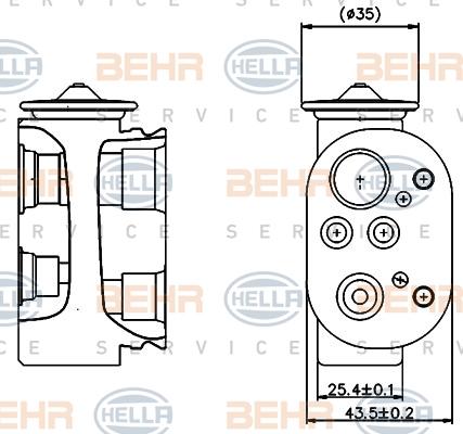 HELLA 8UW 351 004-224 - Valvola ad espansione, Climatizzatore www.autoricambi360.it