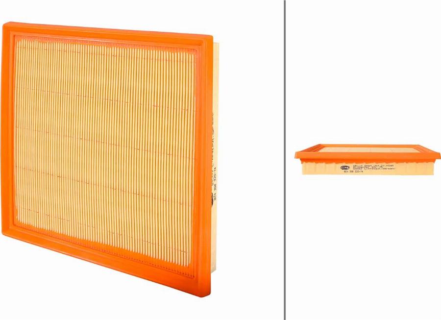 HELLA 8ZA 358 320-741 - Filtro aria www.autoricambi360.it