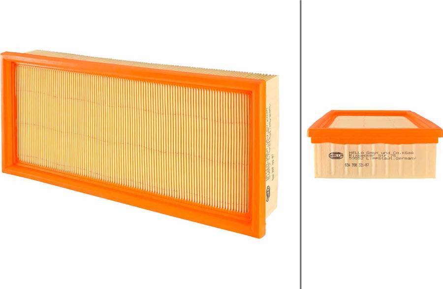 HELLA 8ZA 358 321-871 - Filtro aria www.autoricambi360.it